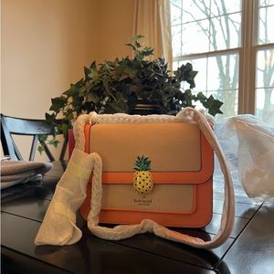 NWT KATE SPADE Remi Flap Pineapple Colada Melon Ball
Pink Crossbody Purse 🍍